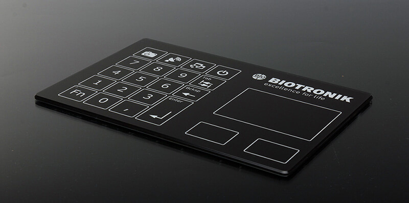 Slider clavier verre – Exemple 1